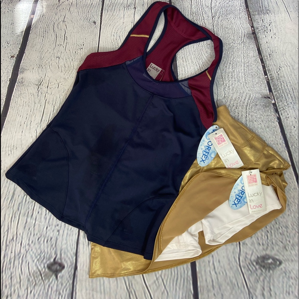 Lucky In Love Tennis Tank & Skirt (builtin Shorts)